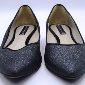 Steve Madden Black Sparkle Kitten Heels